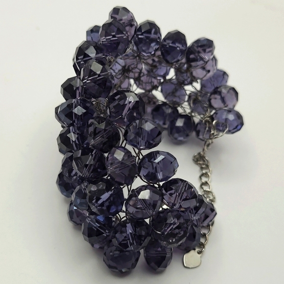 Purple Crystal Cluster Bracelet & Ring - Picture 5 of 8